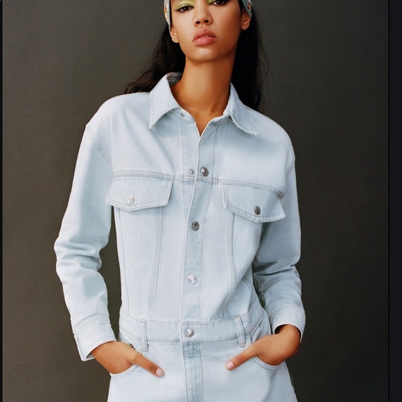 ZARA NWT Denim Dress - Picture 9 of 13